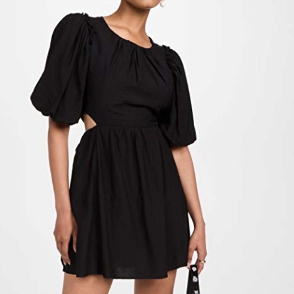 COPY - Moon River Puff Sleeve Black Dress